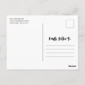 Handgeschreven Halloween | Halloween foto Briefkaart (Achterkant)