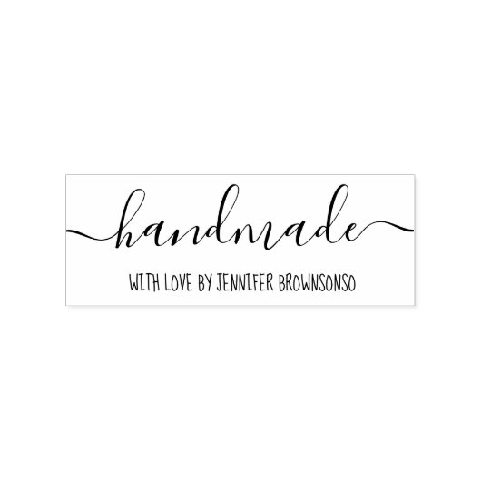 Handgeschreven Handgemaakt met liefde bedrijf Rubberstempel (Afrduk)