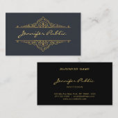 Handgeschreven handgeschreven handschrift met hand visitekaartje (Voorkant / Achterkant)