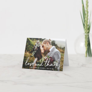 Handgeschreven handgeschreven Script Love and Beda Bedankkaart