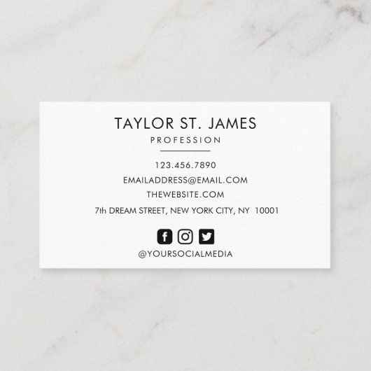 Handgeschreven Handtekening  Aangepaste Bourgogne Visitekaartje (Achterkant)