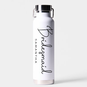 Handgeschreven handtekening Persoonlijke bruidsmei Waterfles