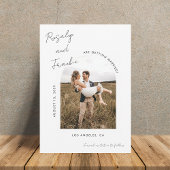 Handgeschreven handtekening script boho foto bruil save the date