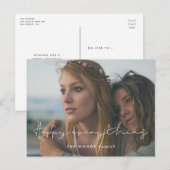 Handgeschreven Happy alles foto Feestdagenkaart (Voorkant / Achterkant)