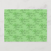 Handgeschreven Happy St Patrick's Day Shamrock Clo Briefkaart (Voorkant)