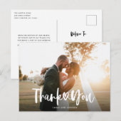 Handgeschreven harthuwelijk Hartelijk dank Briefka Briefkaart (Voorkant / Achterkant)