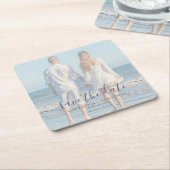 Handgeschreven het Berichten van de Foto van het M Kartonnen Onderzetters (Schuin)