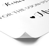 Handgeschreven hoeveel kisses vrijgezellenfeest sp poster (Hoek)