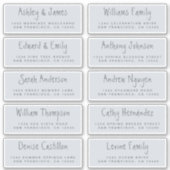 Handgeschreven Huwelijksuitnodiging Adreslabels vo Sticker (Voorkant)