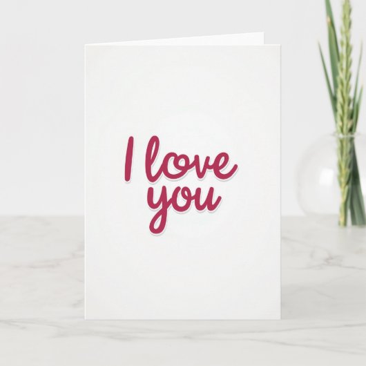 Handgeschreven I Love You Kaart (Voorkant)