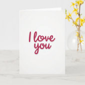 Handgeschreven I Love You Kaart (Gele Bloem)
