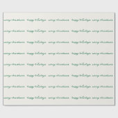 Handgeschreven inkt Groene Apple Cream Holiday Cus Cadeaupapier (Vlak)