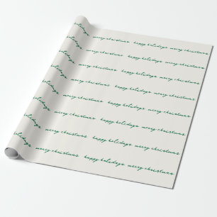 Handgeschreven inkt Groene Apple Cream Holiday Cus Cadeaupapier