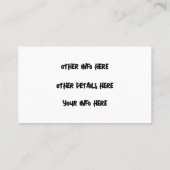 Handgeschreven  Instagram Twitter Facebook Visitekaartje (Achterkant)