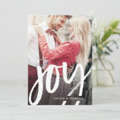 Handgeschreven Joy Photo Holiday Feestdagenkaart (Staand voorkant)