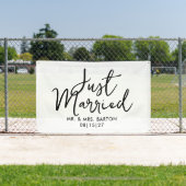 Handgeschreven Just Married Car Banner (Insitu)