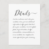 Handgeschreven Kaart met details over bruiloft (Voorkant)