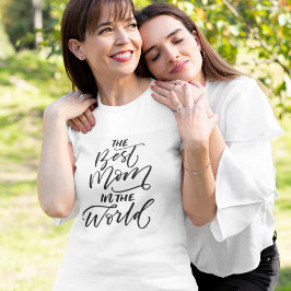 Handgeschreven kalligrafie De beste moeder ter wer T-shirt
