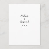 Handgeschreven kalligrafie De Finer Details bruilo Informatiekaartje (Achterkant)