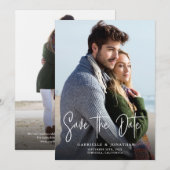 Handgeschreven kalligrafie Eenvoudige foto slaat d (Voorkant / Achterkant)