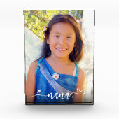 Handgeschreven kalligrafie Nana Heart Custom Keepo Fotoblokken (Voorkant)