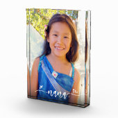 Handgeschreven kalligrafie Nana Heart Custom Keepo Fotoblokken (Rechts)