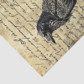 Handgeschreven kalligrafie  Raven Decoupage Tissuepapier (Detail)