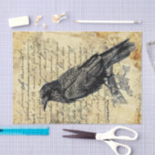 Handgeschreven kalligrafie  Raven Decoupage Tissuepapier (Craft)