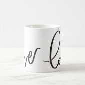 Handgeschreven kalligrafie script liefde koffiemok (Center)