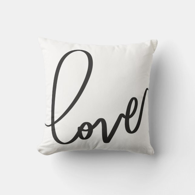 Handgeschreven kalligrafie script liefde  kussen (Voorkant)