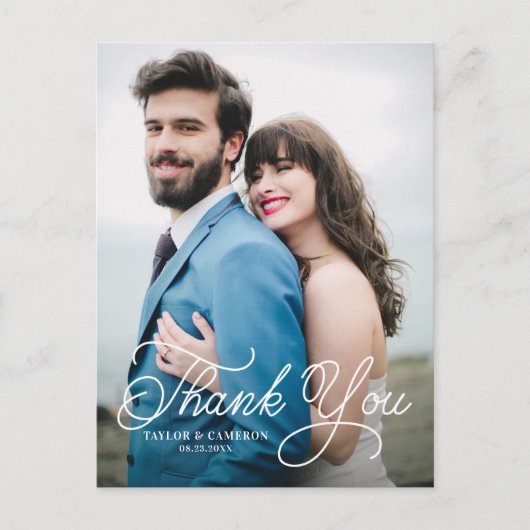 Handgeschreven kalligrafie Weddenschap Bedankt II Briefkaart (Voorkant)