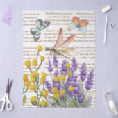 Handgeschreven kalligrafie wit Modern botanisch Tissuepapier (Craft)