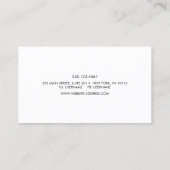 Handgeschreven kalligrafie zwart-wit minimalistisc visitekaartje (Achterkant)