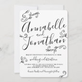 Handgeschreven kalligrafielenweddenschap kaart (Voorkant)