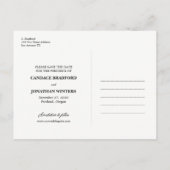 Handgeschreven kalligrafiescriptfoto Sla de datum Aankondigingskaart (Achterkant)