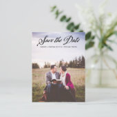 Handgeschreven kalligrafiescriptfoto Sla de datum Aankondigingskaart (Staand voorkant)