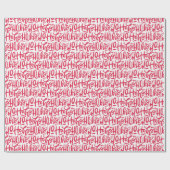 Handgeschreven kerstman Ho Ho Ho Ho Ho Cadeaupapier (Vlak)