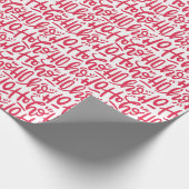 Handgeschreven kerstman Ho Ho Ho Ho Ho Cadeaupapier (Hoek)