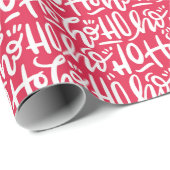 Handgeschreven kerstman Ho Ho Ho Ho Ho Cadeaupapier (Rol Hoek)