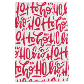 Handgeschreven kerstman Ho Ho Ho Ho Ho Medium Cadeauzakje (Voorkant)