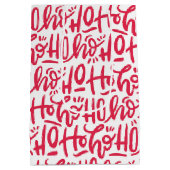 Handgeschreven kerstman Ho Ho Ho Ho Ho Medium Cadeauzakje (Achterkant)