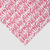 Handgeschreven kerstman Ho Ho Ho Ho Ho Tissuepapier (Detail)