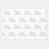 Handgeschreven kerstmis in grijs inpakpapier vel (Voorkant 3)