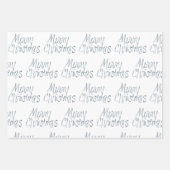 Handgeschreven kerstmis in grijs inpakpapier vel (Voorkant)