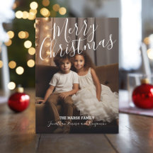 Handgeschreven Kerstscript en volledige foto