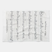 Handgeschreven keukenhanddoeken voor muziek (Horizontaal)