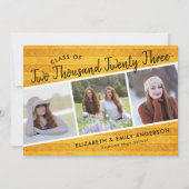 Handgeschreven klasse van 2019 | 3 Foto's Rustic Kaart (Voorkant)