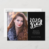 Handgeschreven klasse van 2020 Foto Graduation Par Briefkaart (Voorkant / Achterkant)