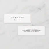  handgeschreven klassieke oude tekst Sjabloon Mini Visitekaartje (Voorkant / Achterkant)