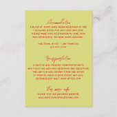 Handgeschreven kleurrijke Bold Modern Wedding Deta Informatiekaartje (Voorkant)